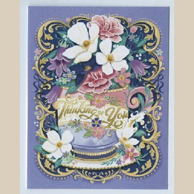 Thinking of You - Victorian tea cup greeting card
