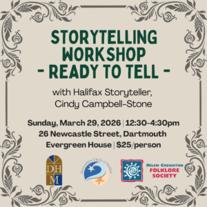 Storytelling Workshop - Ready to Tell - with Cindy Campbell-Stone Sunday March 29 2026