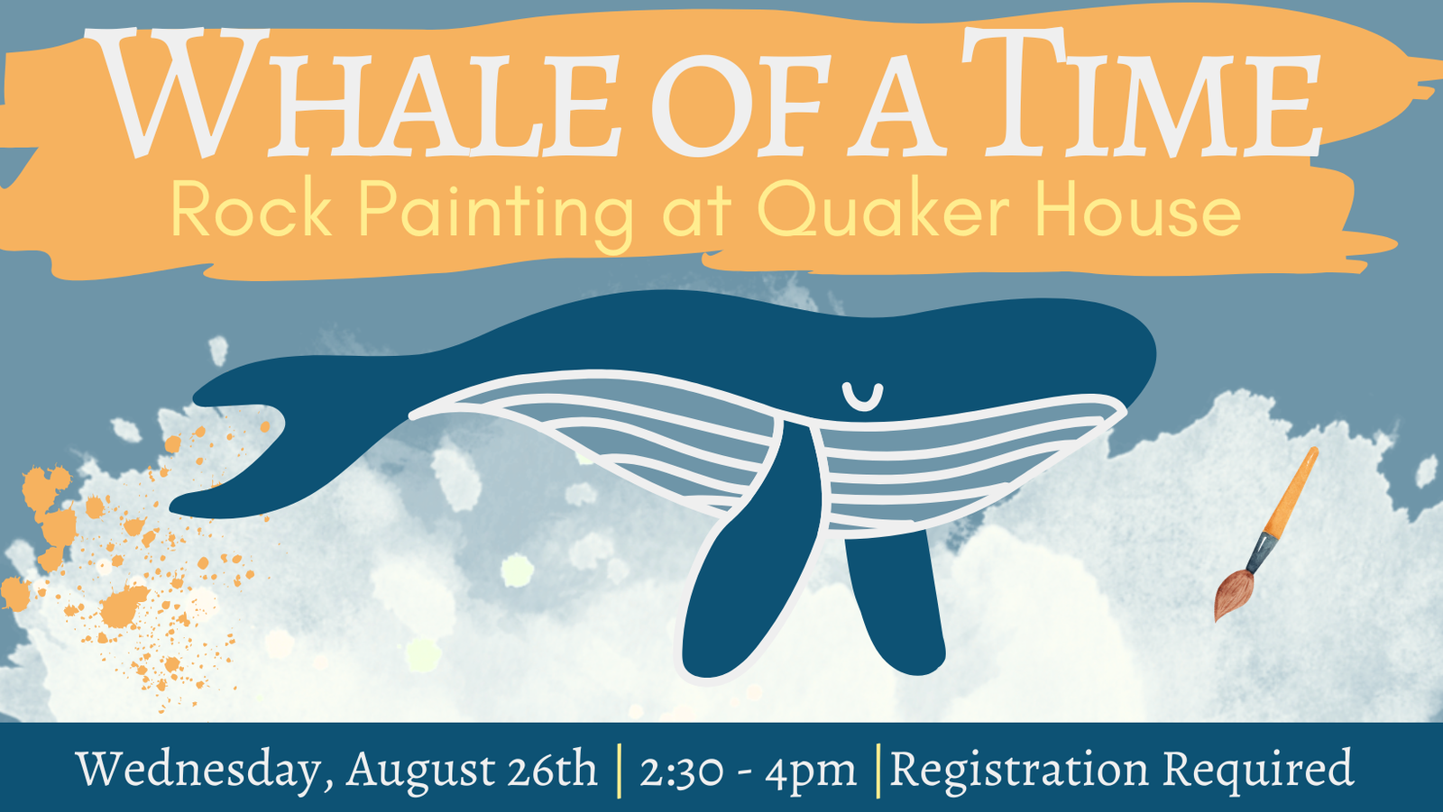 Whale of a Time Rock Painting at Quaker House August 26 2026